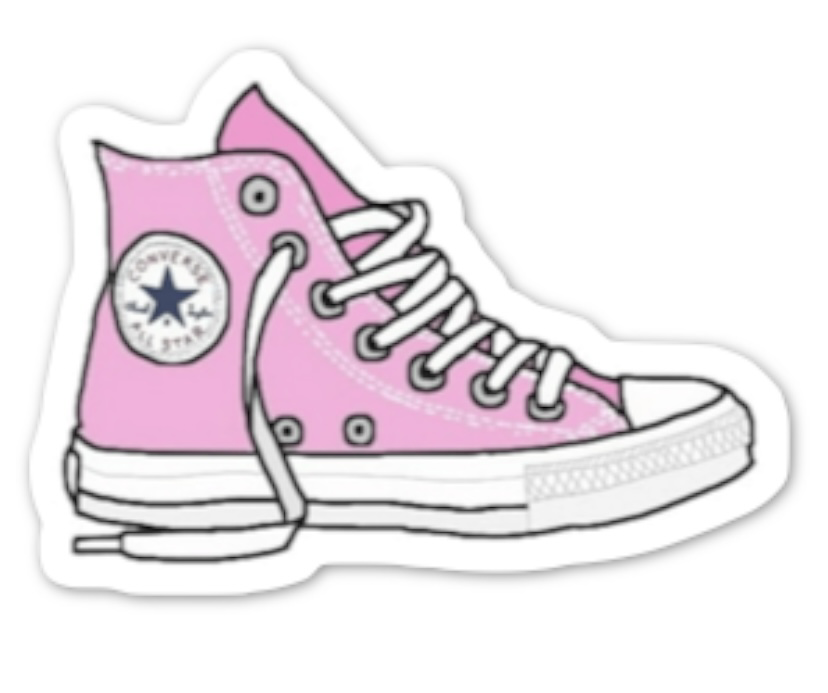 pasar por alto punto licencia Pink Converse Shoe Vinyl Sticker